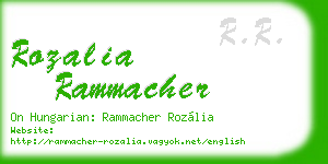 rozalia rammacher business card