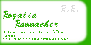 rozalia rammacher business card